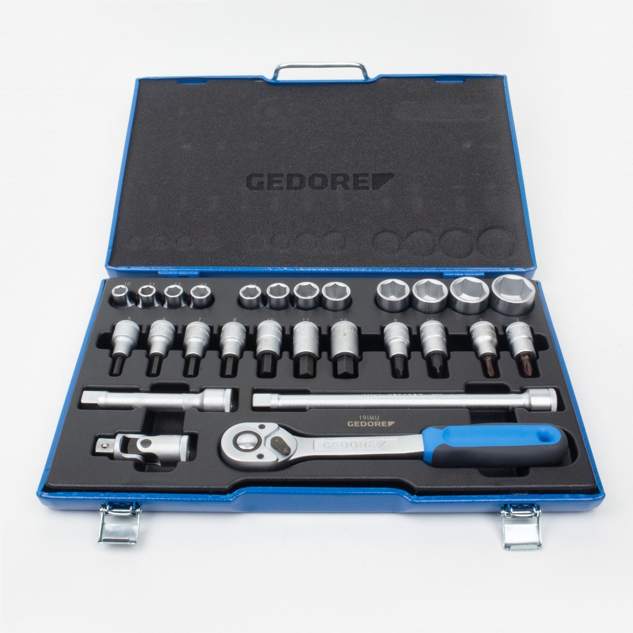 Gedore 19 IMU - 10 Hex Socket Set 1/2", 10 - 30 mm, 27 Pieces - GR6139750 - KC Tool