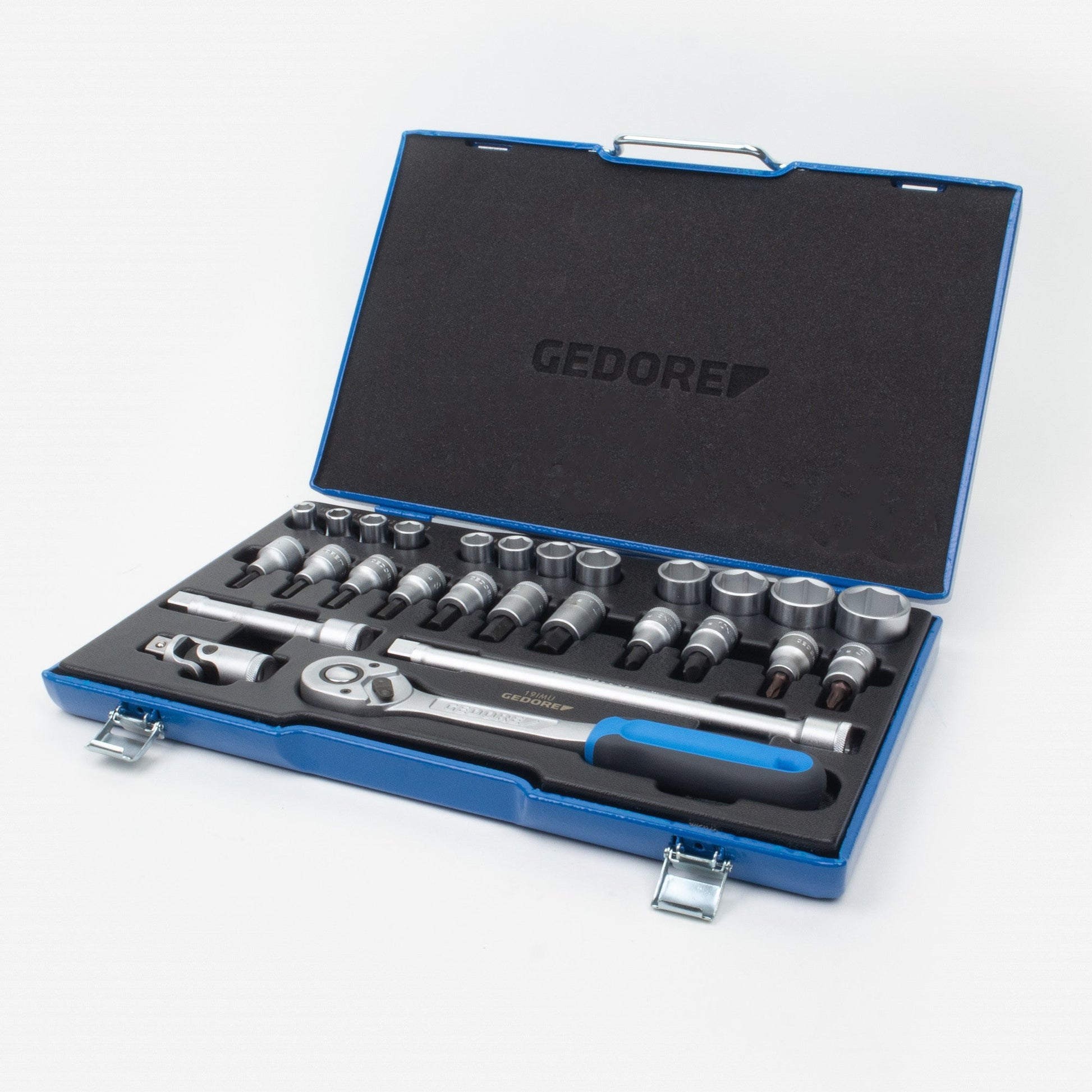 Gedore 19 IMU-10 Hex Socket Set 1/2", 10-30 mm, 27 Pieces - GR6139750 - KC Tool