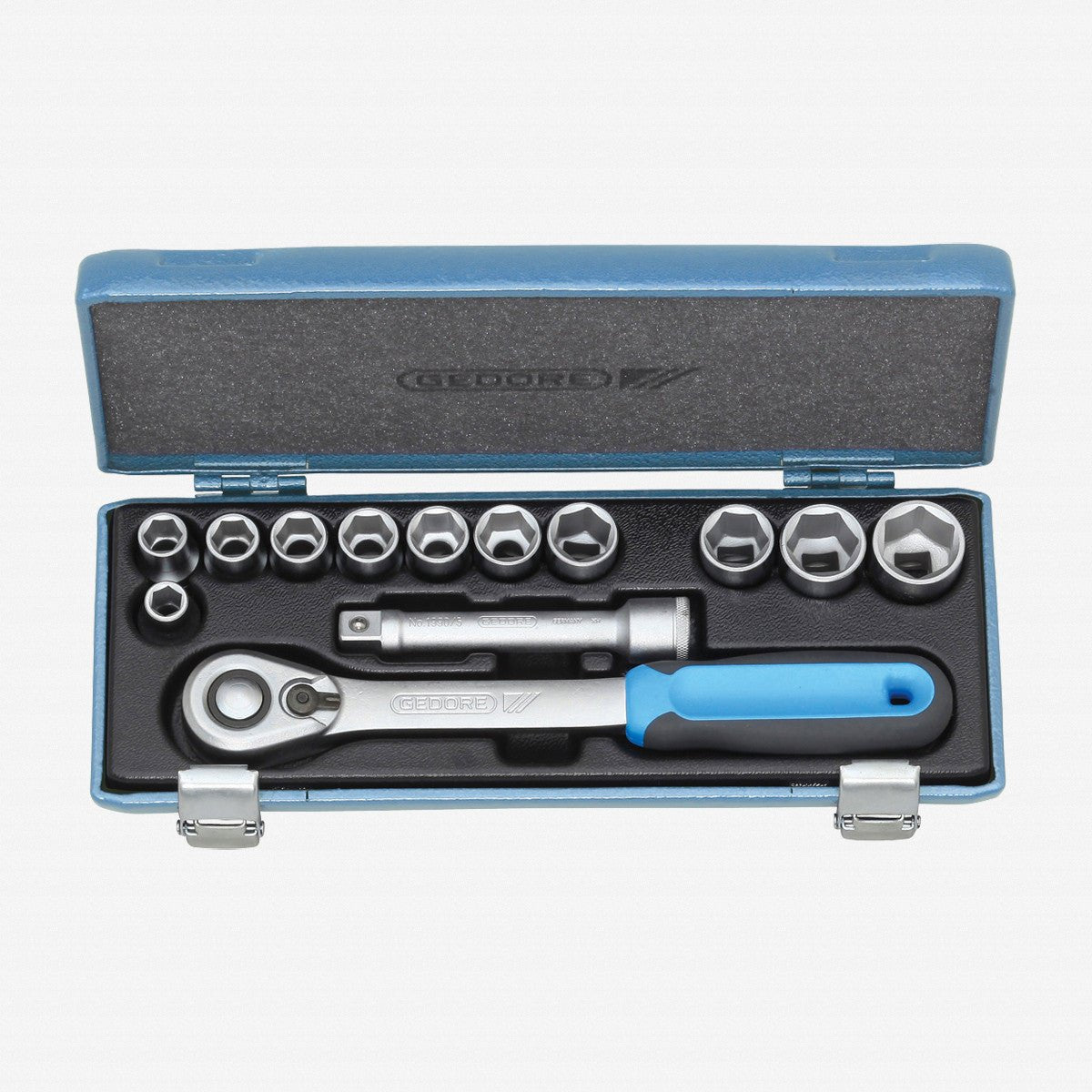 Gedore 19 KMU - 20 Socket set 1/2" 13 pcs hex 10 - 24 mm - GR2545810 - KC Tool