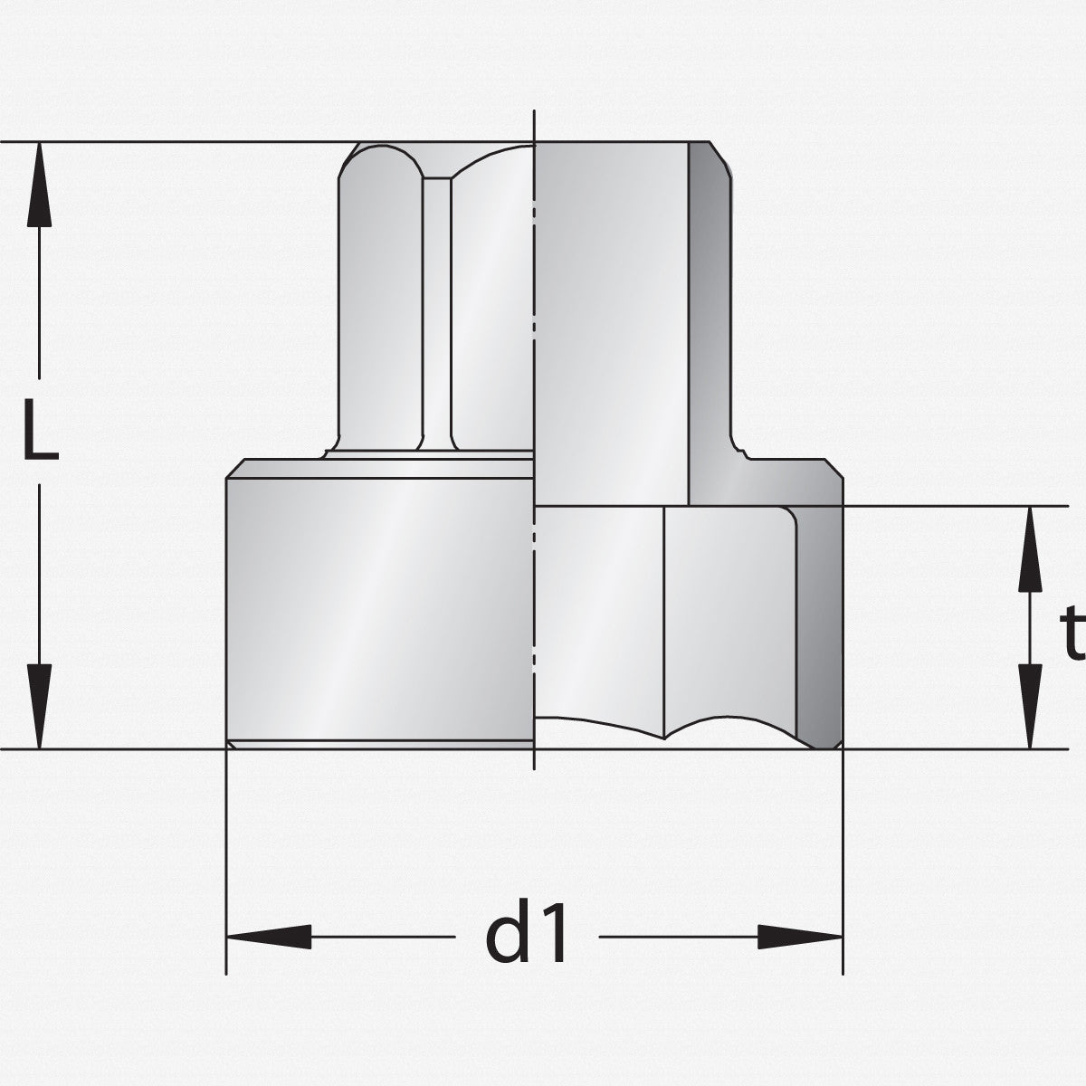 Gedore 19 SK Hex Drive Socket, Short 19 mm - GR2225948 - KC Tool