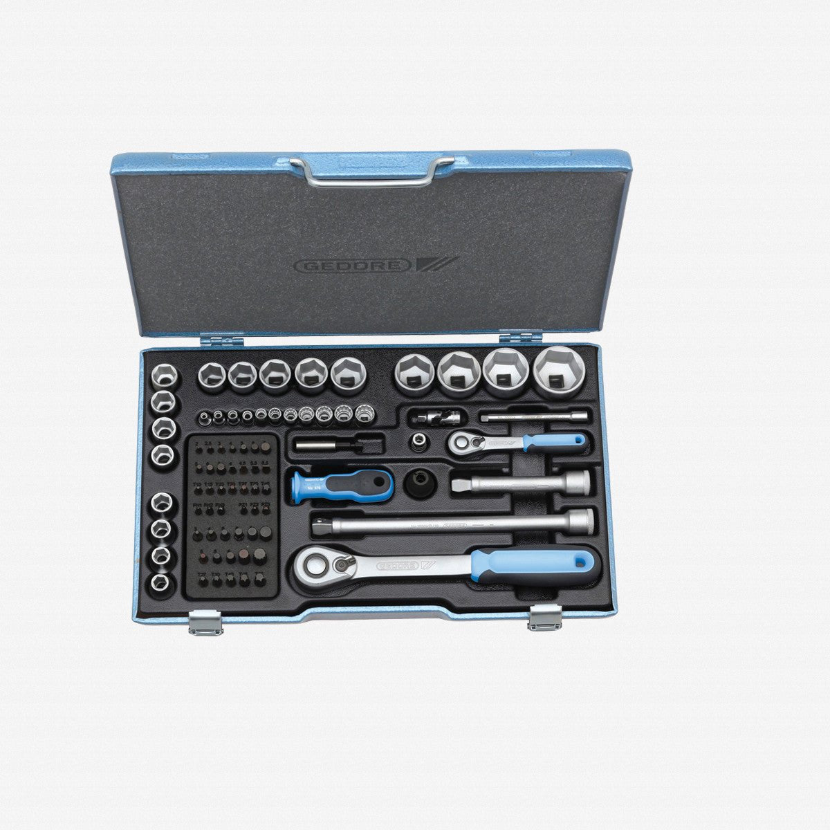 Gedore 19 V20U - 20 Socket set 1/4"+1/2" 81 pcs - GR1550691 - KC Tool