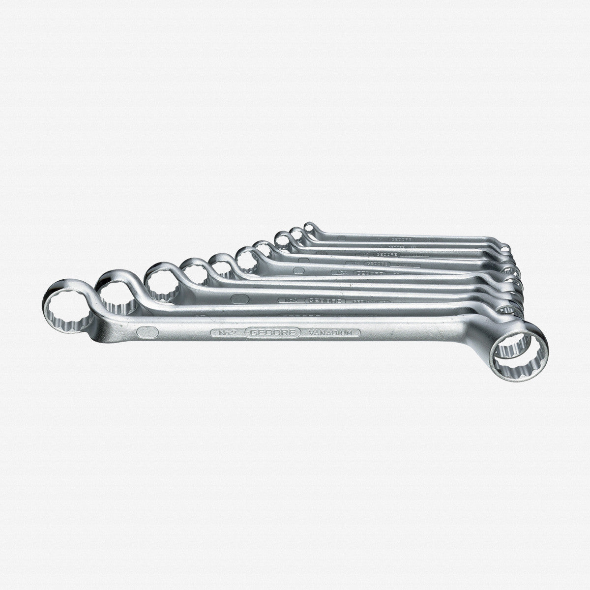 Gedore 2 - 10 Double ended ring spanner set 10 pcs 6 - 27 mm - GR6030740 - KC Tool