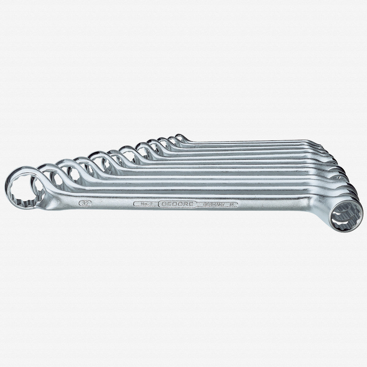 Gedore 2 - 12 Double ended ring spanner set 12 pcs 6 - 32 mm - GR6030900 - KC Tool