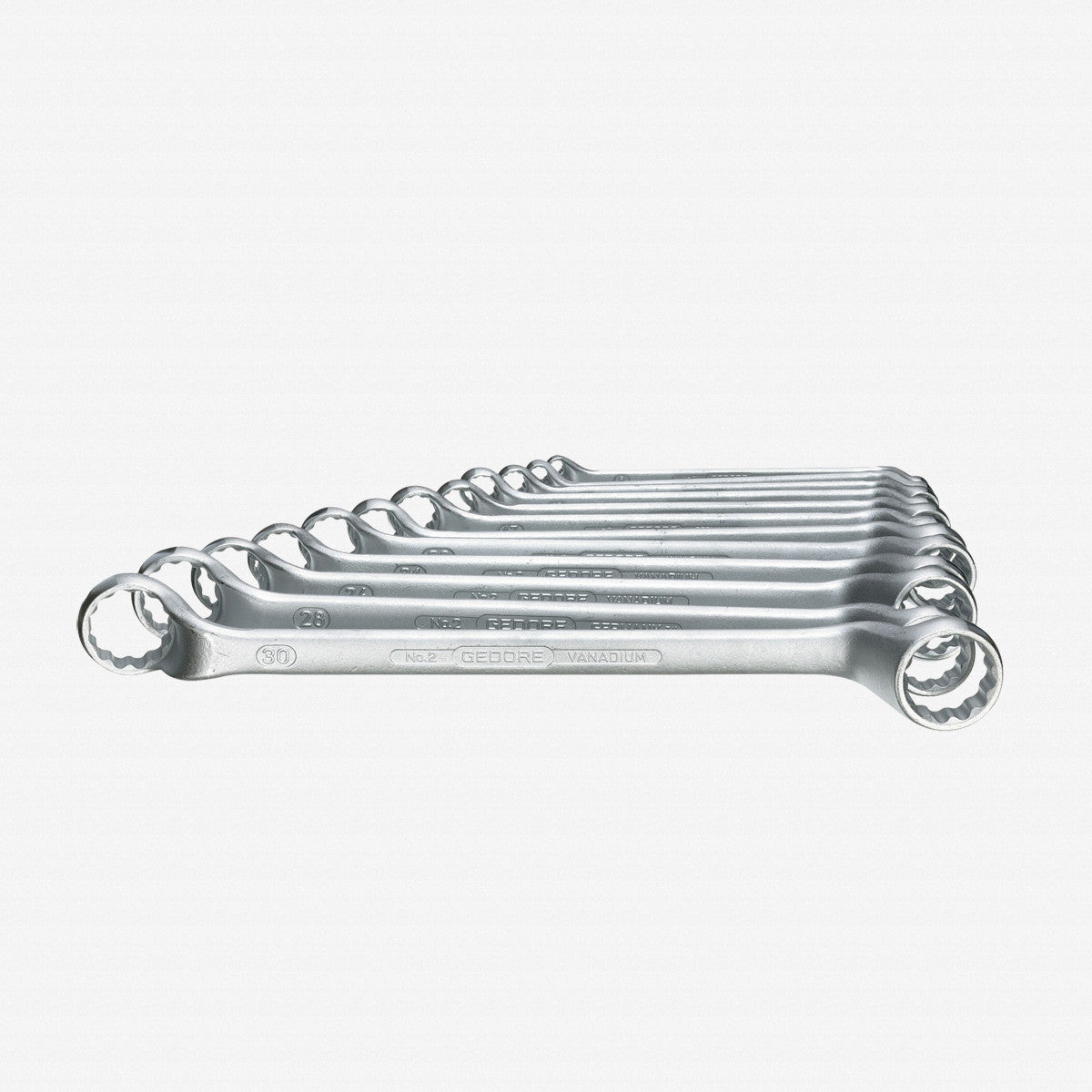 Gedore 2 - 120 Double ended ring spanner set 12 pcs 6 - 32 mm - GR6031040 - KC Tool