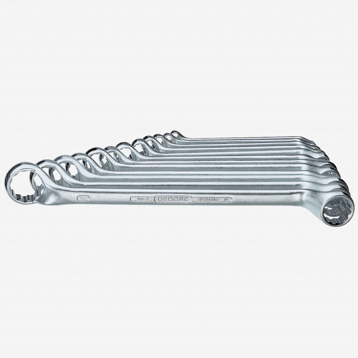 Gedore 2 - 122 ISO Double ended ring spanner set 12 pcs 6 - 34 mm - GR6031390 - KC Tool
