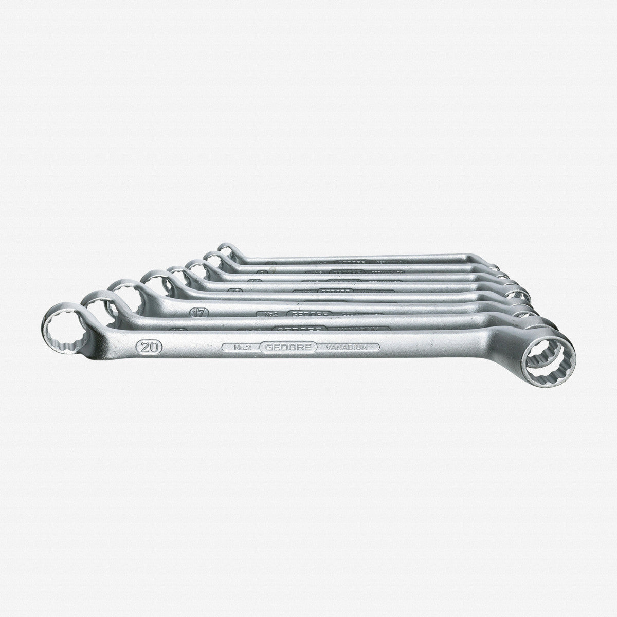 Gedore 2-8 Double ended ring spanner set 8 pcs 6-22 mm - GR6030580 - KC Tool