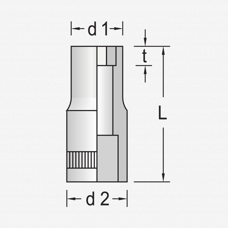 Gedore 20 4 Socket 1/4" 4 mm - GR6165400 - KC Tool