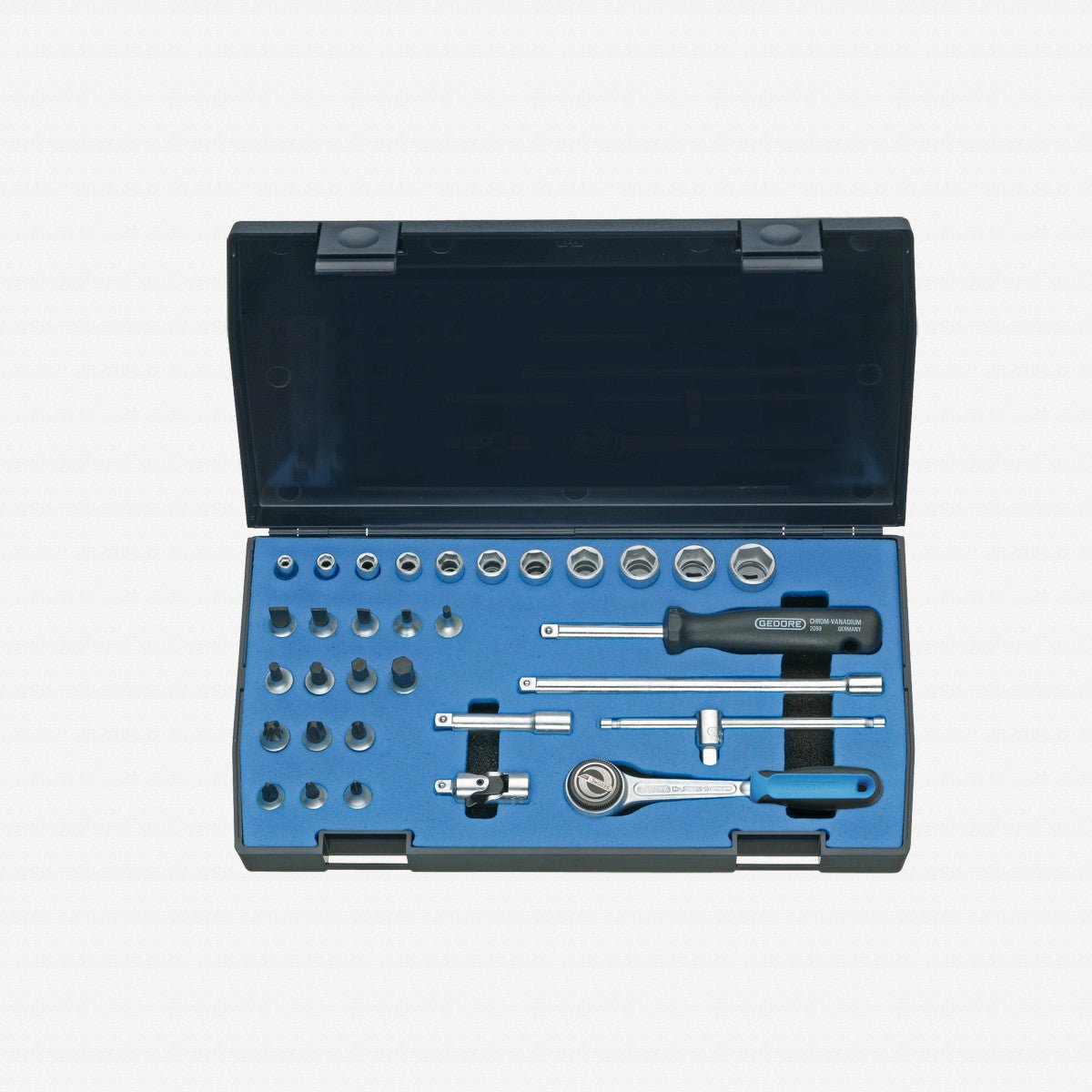 Gedore 20 IMU-3 Hex IN-IS-PH-PZ Socket Set 1/4", 32 Pieces - GR6174150 - KC Tool