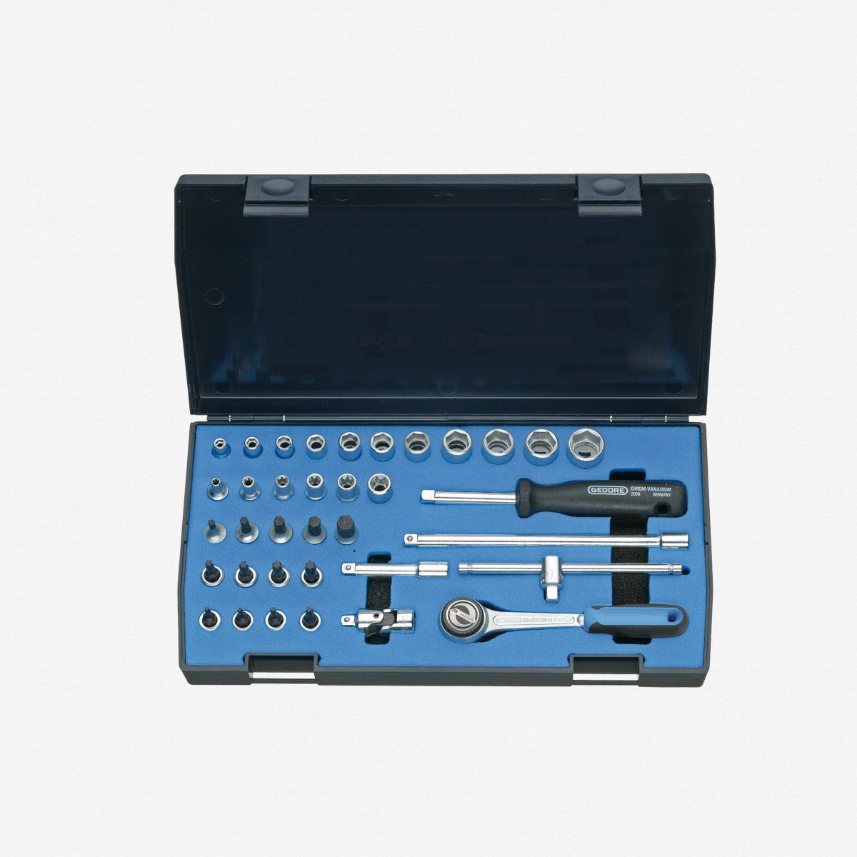 Gedore 20 ITU - 3 Socket set 1/4" 36 pcs hex IN - TX - ITX - GR6196710 - KC Tool