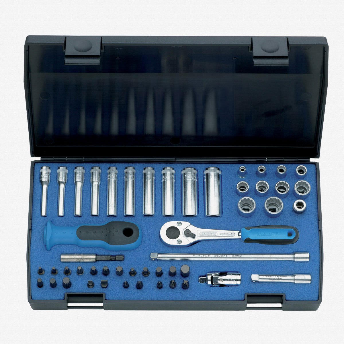 Gedore 20 LMU-10 Socket Set, 1/4" Drive, Metric, 49 Pieces - GR1815687 - KC Tool