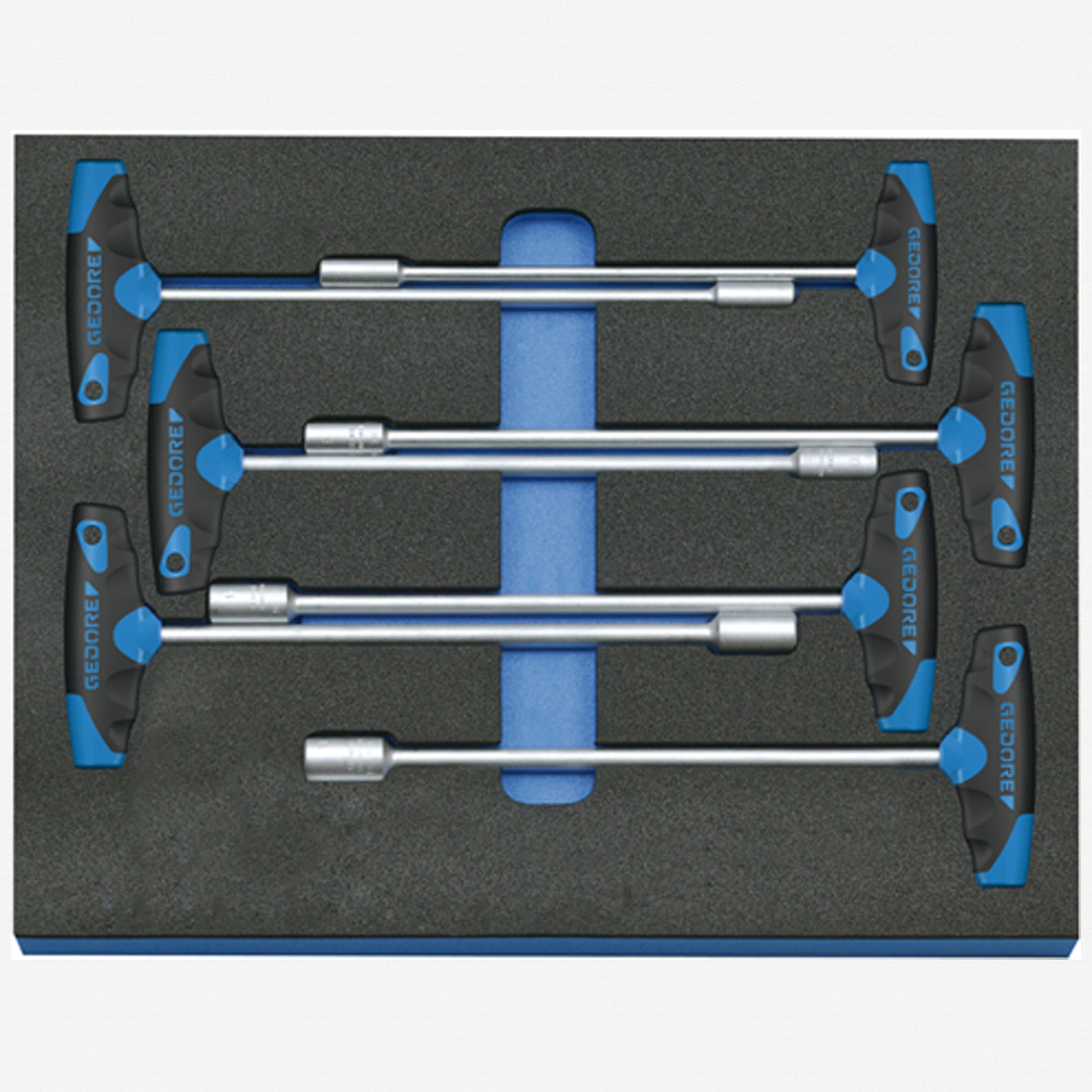 Gedore 2005 CT2-33 T Metric T-handle Nut Driver Set in 2/4 CT Tool Module, 7 - 13 mm, 8 pieces - GR2016532 - KC Tool