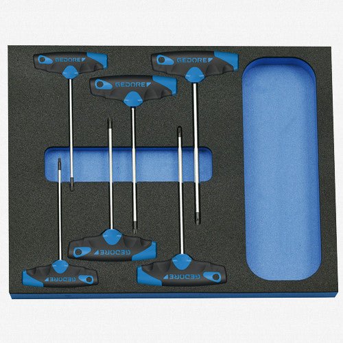 Gedore 2005 CT2 - 42 Torx T - handle set in 2/4 CT Tool Module, T15 - T40, 6 pieces - GR2016559 - KC Tool