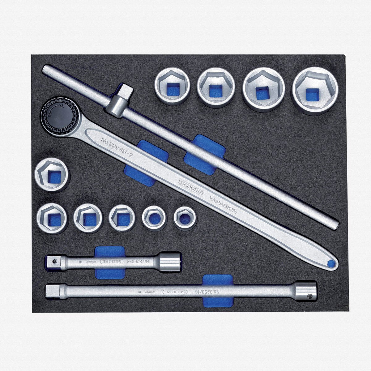 Gedore 2005 CT3 - 32 3/4" Metric Socket Set in 3/4 CT Tool Module, 14 pcs - GR2752727 - KC Tool