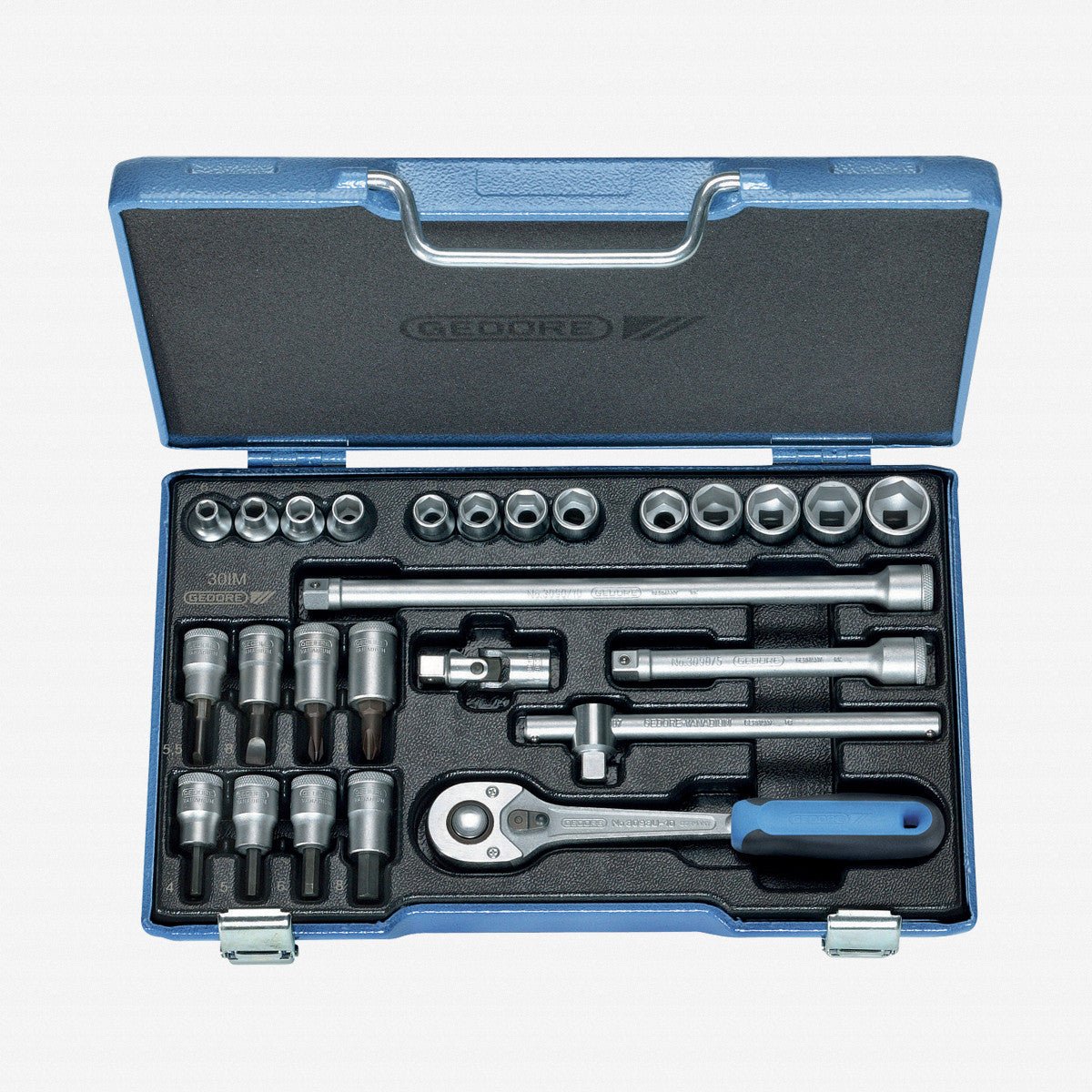 Gedore 30 IMU - 10 Socket set 3/8" 26 pcs hex IN - IS - PH - GR6229740 - KC Tool