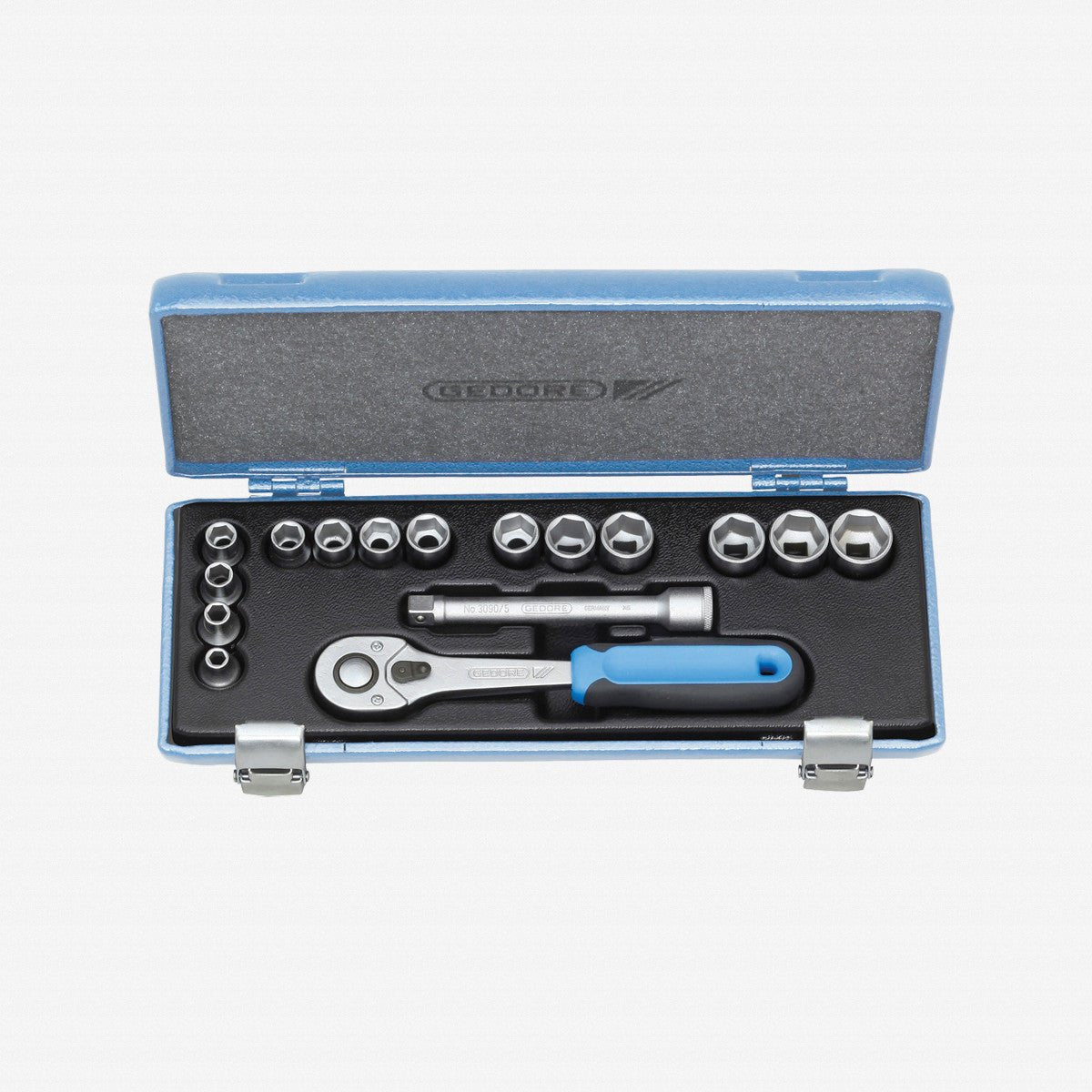 Gedore 30 JMU - 10 Socket set 3/8" 16 pcs hex 6 - 19 mm - GR2682885 - KC Tool