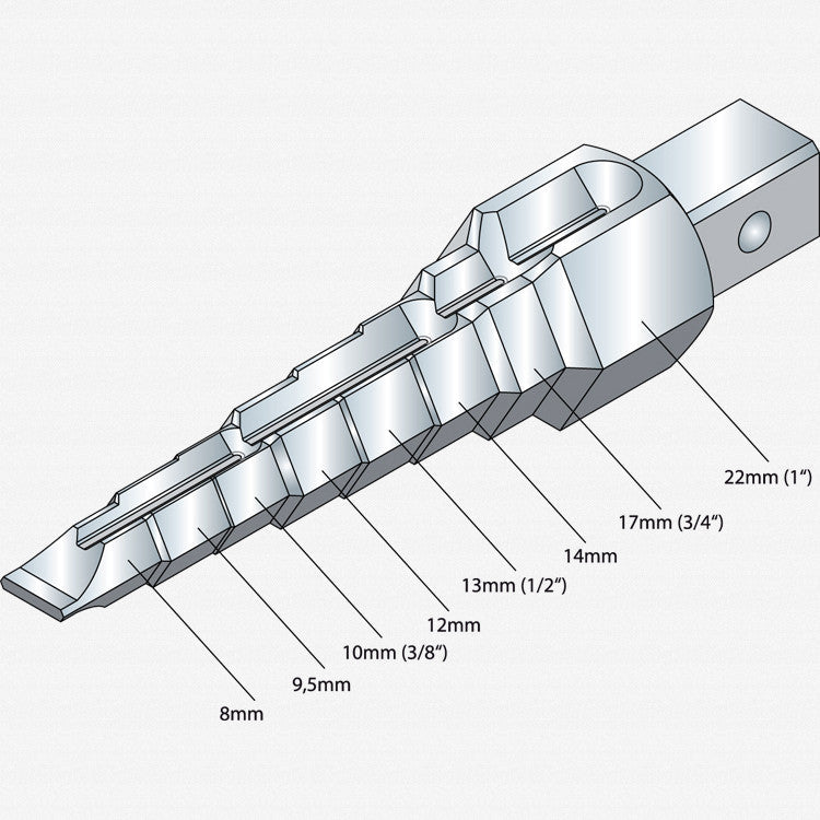 Gedore 380150 Combi - stepped key with 8 steps - GR4611130 - KC Tool