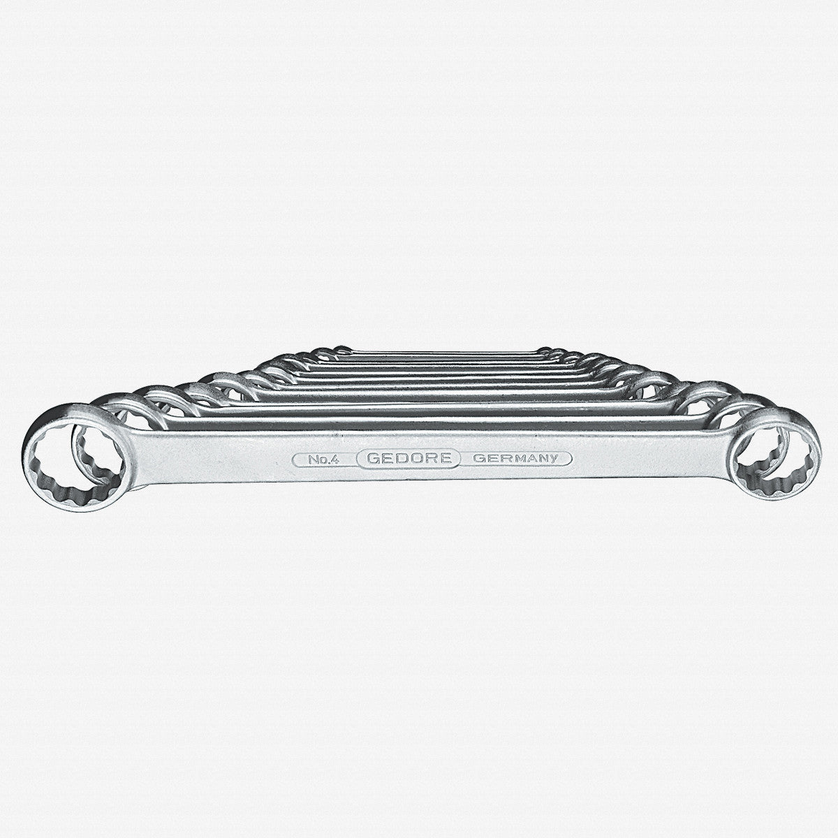 Gedore 4 - 12 Flat ring spanner set 12 pcs 6 - 32 mm - GR6062000 - KC Tool