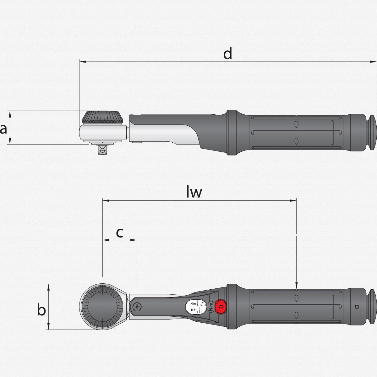 Gedore 4549 - 00 Torque wrench TORCOFIX K 1/4" 1 - 5 Nm - GR2201429 - KC Tool