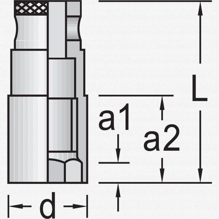 Gedore 50 MH Spark plug socket with magnet 20.8 mm 1/2" - GR6361420 - KC Tool