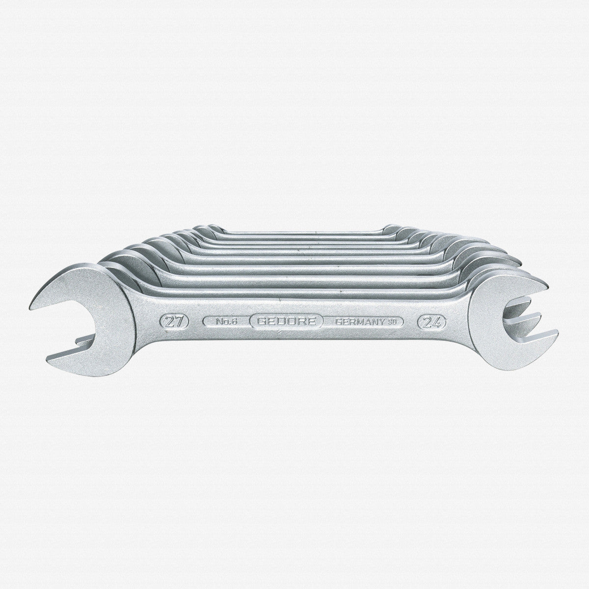 Gedore 6 - 10 Double open ended spanner set 10 pcs 6 - 27 mm - GR6077540 - KC Tool