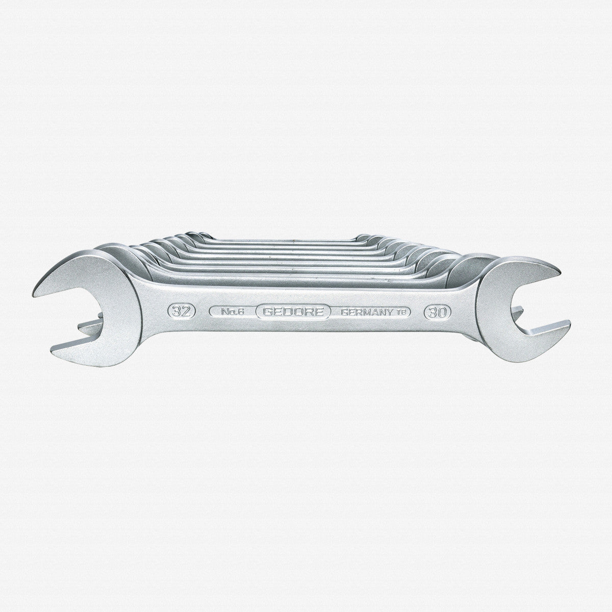 Gedore 6-100 Double open ended spanner set 10 pcs 6-32 mm - GR6077620 - KC Tool