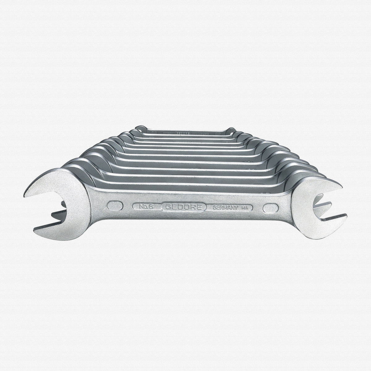 Gedore 6 - 122 ISO Double open ended spanner set 12 pcs 6 - 34 mm - GR6078350 - KC Tool
