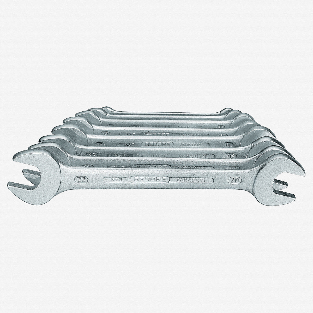 Gedore 6-8 Double open ended spanner set 8 pcs 6-22 mm - GR6077380 - KC Tool