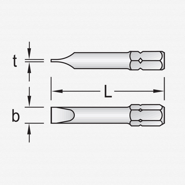 Gedore 680 8 S-010 Screwdriver bit 1/4" slotted 8 mm - GR6538100 - KC Tool