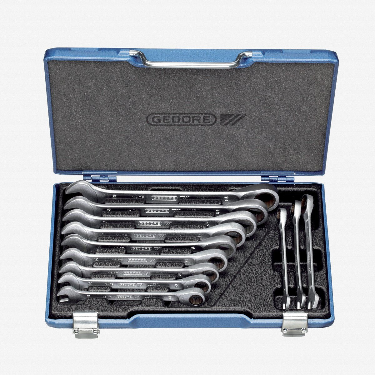 Gedore 7 R-012 Combination ratchet spanner set 12 pcs 8-19 mm - GR2297442 - KC Tool