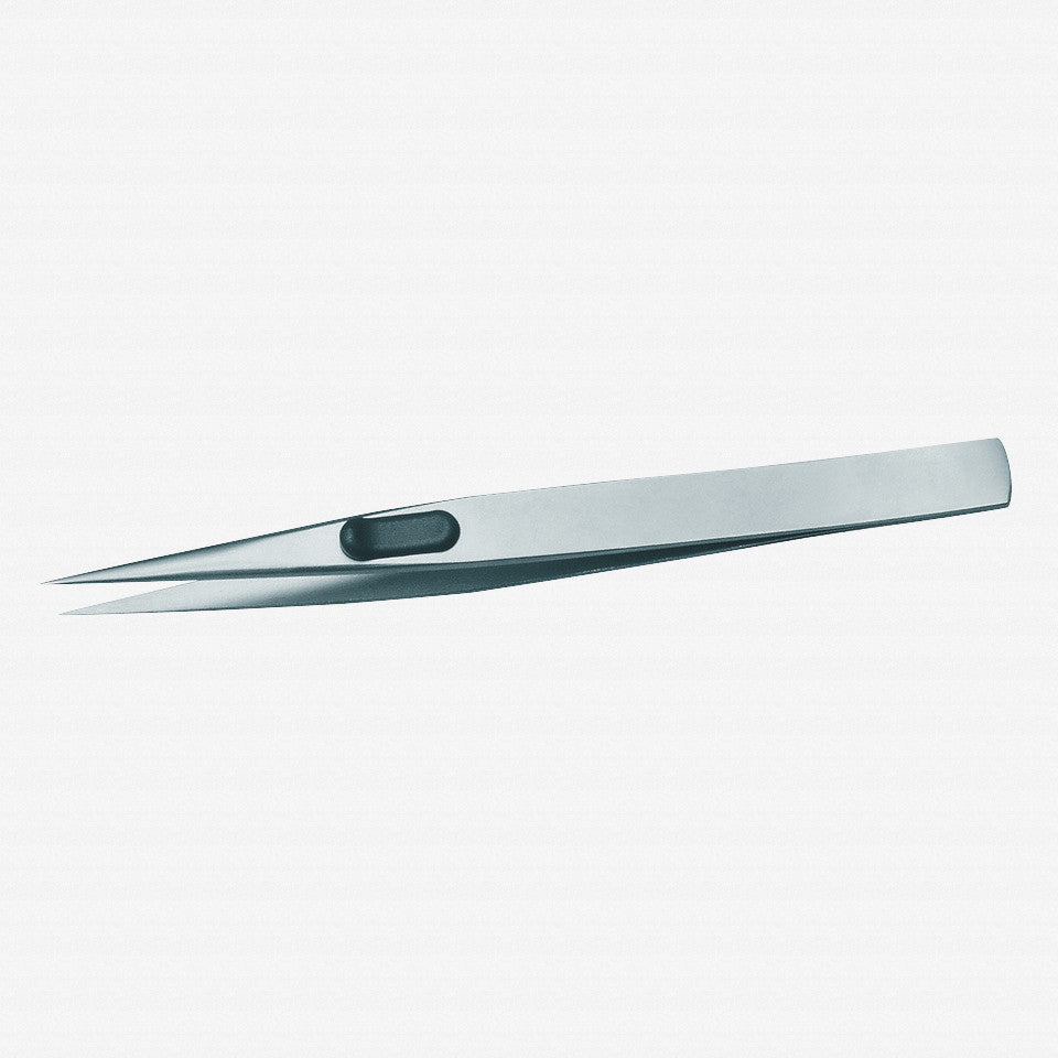 Gedore 722-1 Precision tweezers, flat, satin non-glare finish - GR1881655 - KC Tool