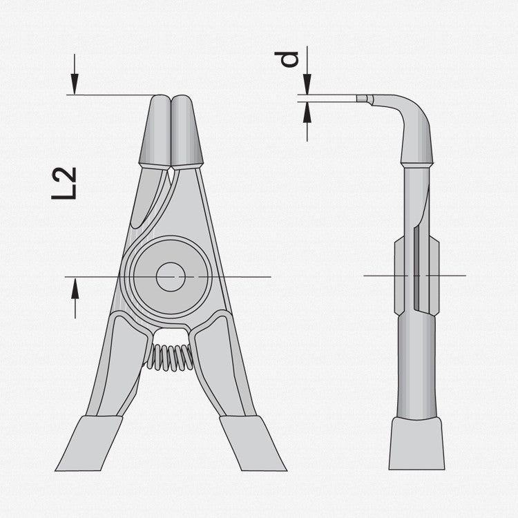 Gedore 8000 A 01 Circlip pliers for external retaining rings, Form B, 3 - 10 mm - GR6702270 - KC Tool