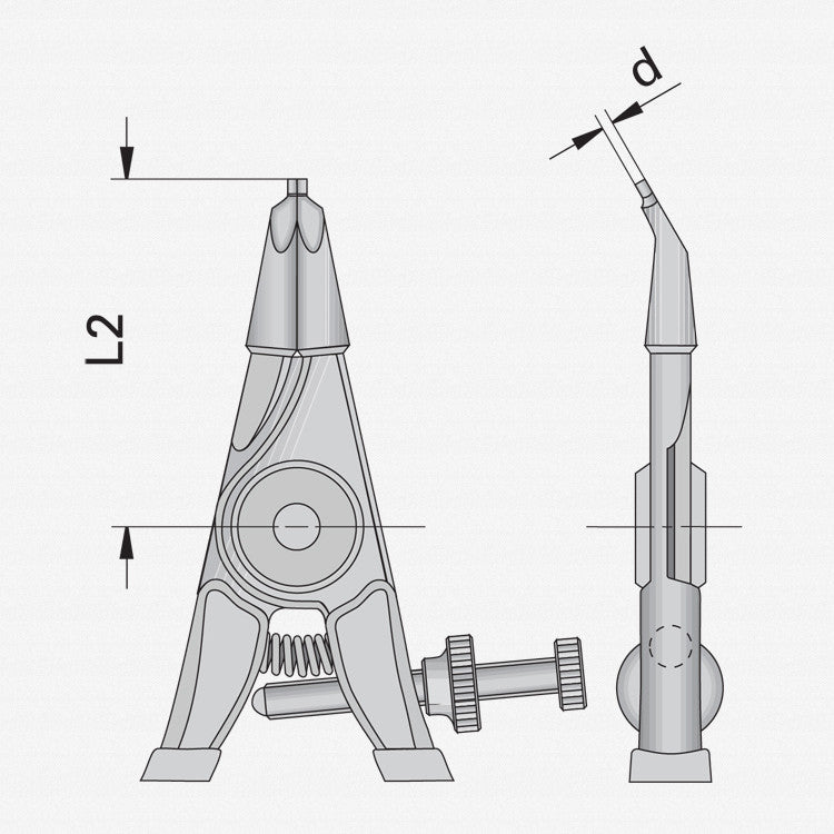 Gedore 8000 A 0G Circlip pliers for external retaining rings, angled 30 degrees 1.5-3.5 mm - GR6700140 - KC Tool