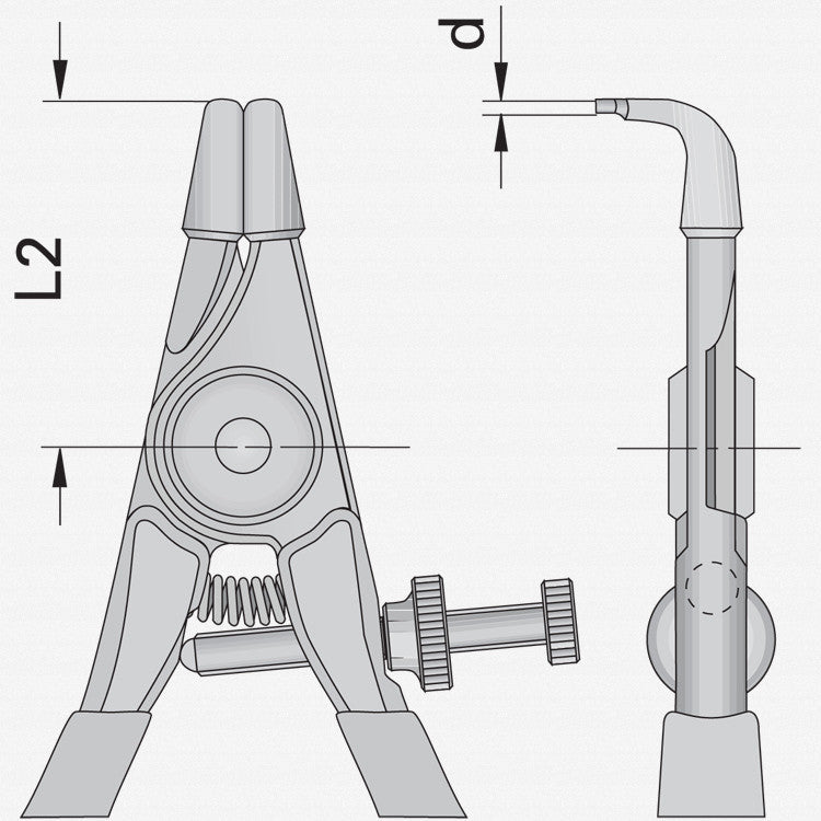 Gedore 8000 A 21G Circlip pliers for external retaining rings, Form B 10.0-15.0 mm - GR6700810 - KC Tool