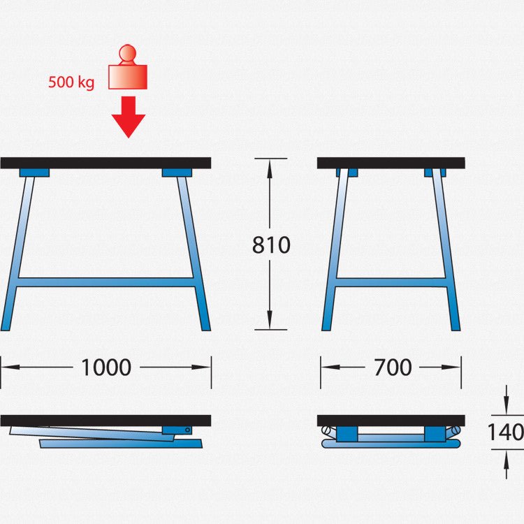 Gedore B 1525 Folding workbench - GR6622910 - KC Tool