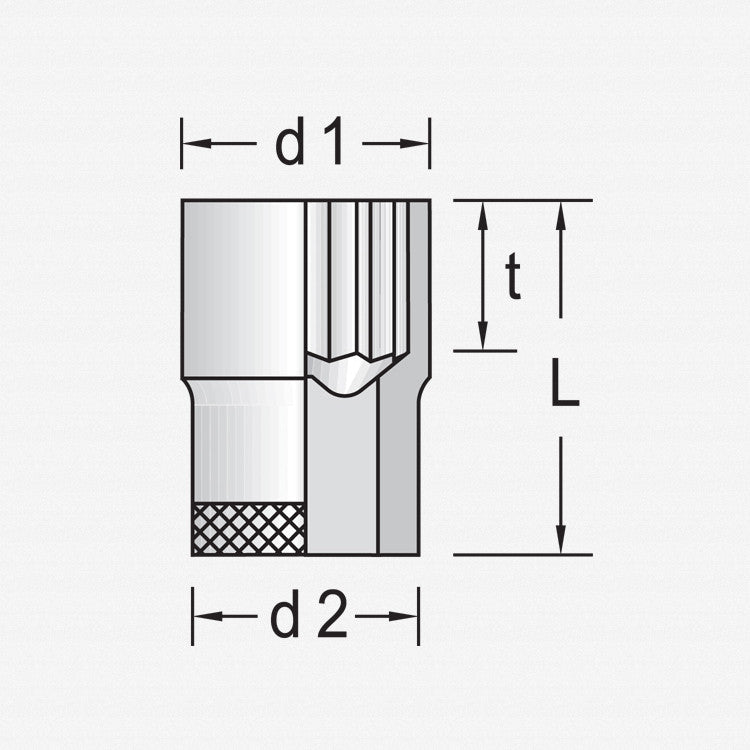 Gedore D 19 8 Socket 1/2" 8 mm - GR6133040 - KC Tool