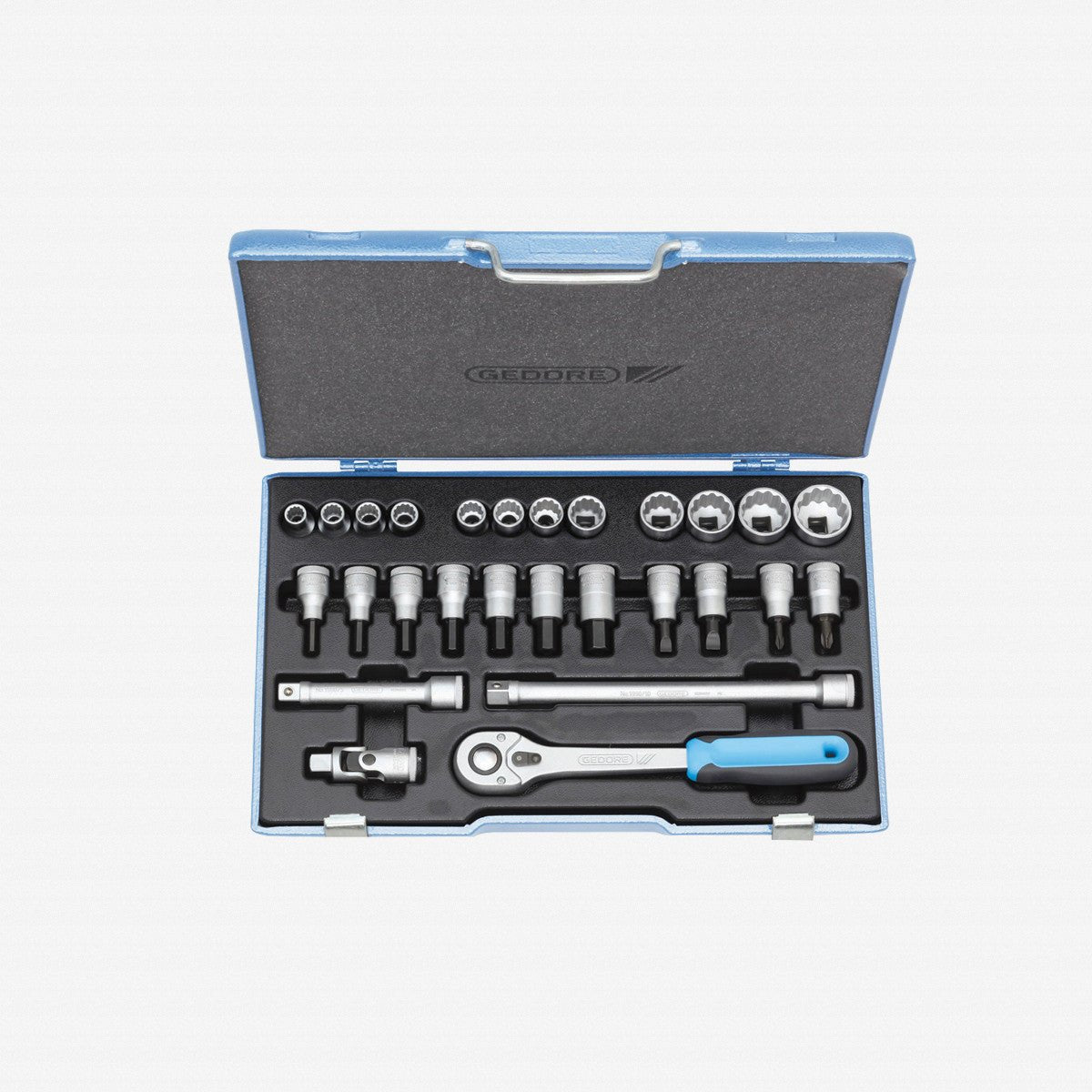 Gedore D 19 IMU-10 Socket set 1/2" 27 pcs UD 10-30 mm - GR6140090 - KC Tool