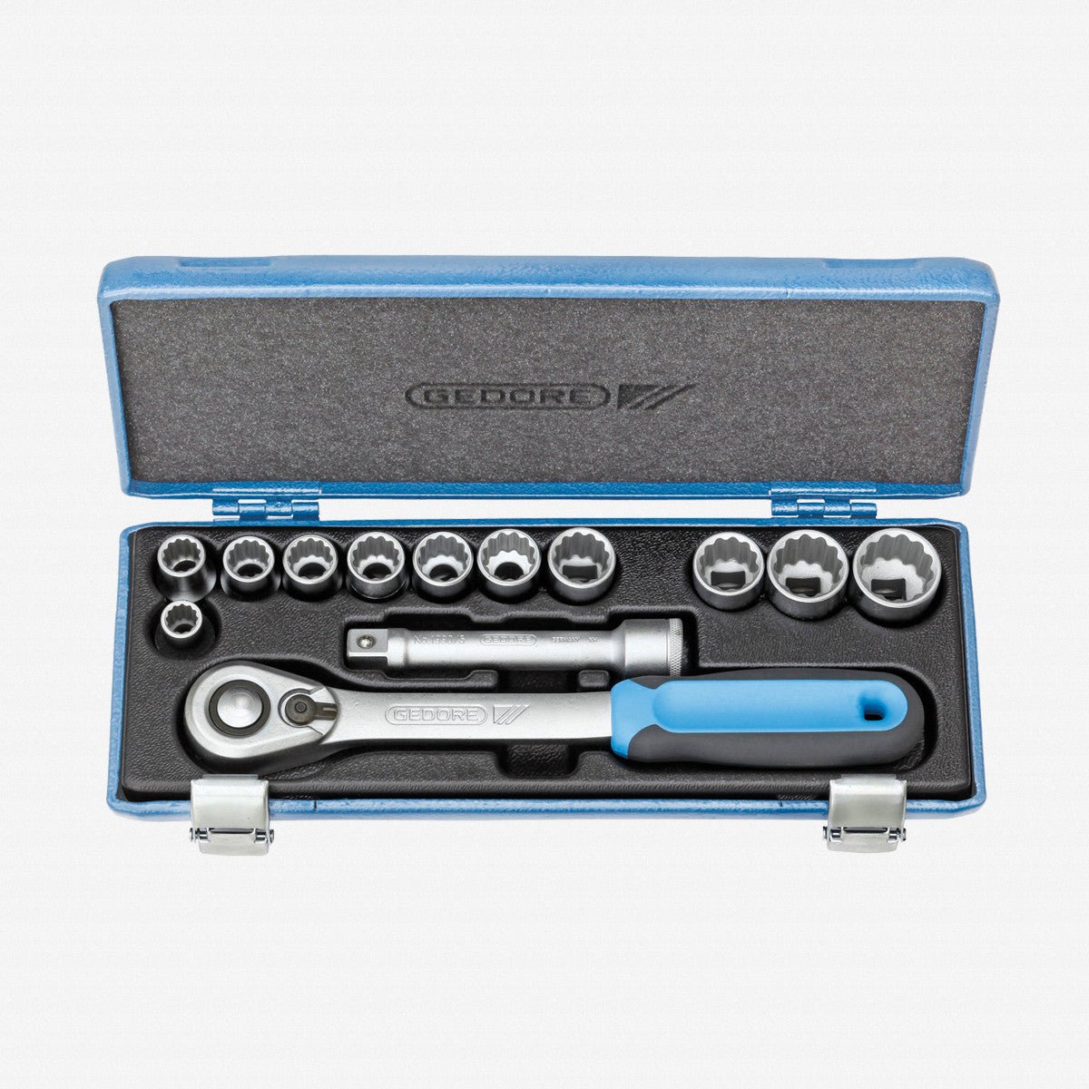 Gedore D 19 KMU - 20 Socket set 1/2" 13 pcs UD 10 - 24 mm - GR2545829 - KC Tool