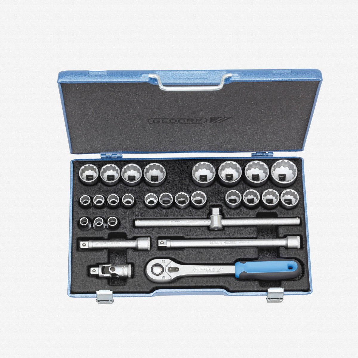 Gedore D 19 VMU-10 Socket set 1/2" 28 pcs UD 10-36 mm - GR2682877 - KC Tool
