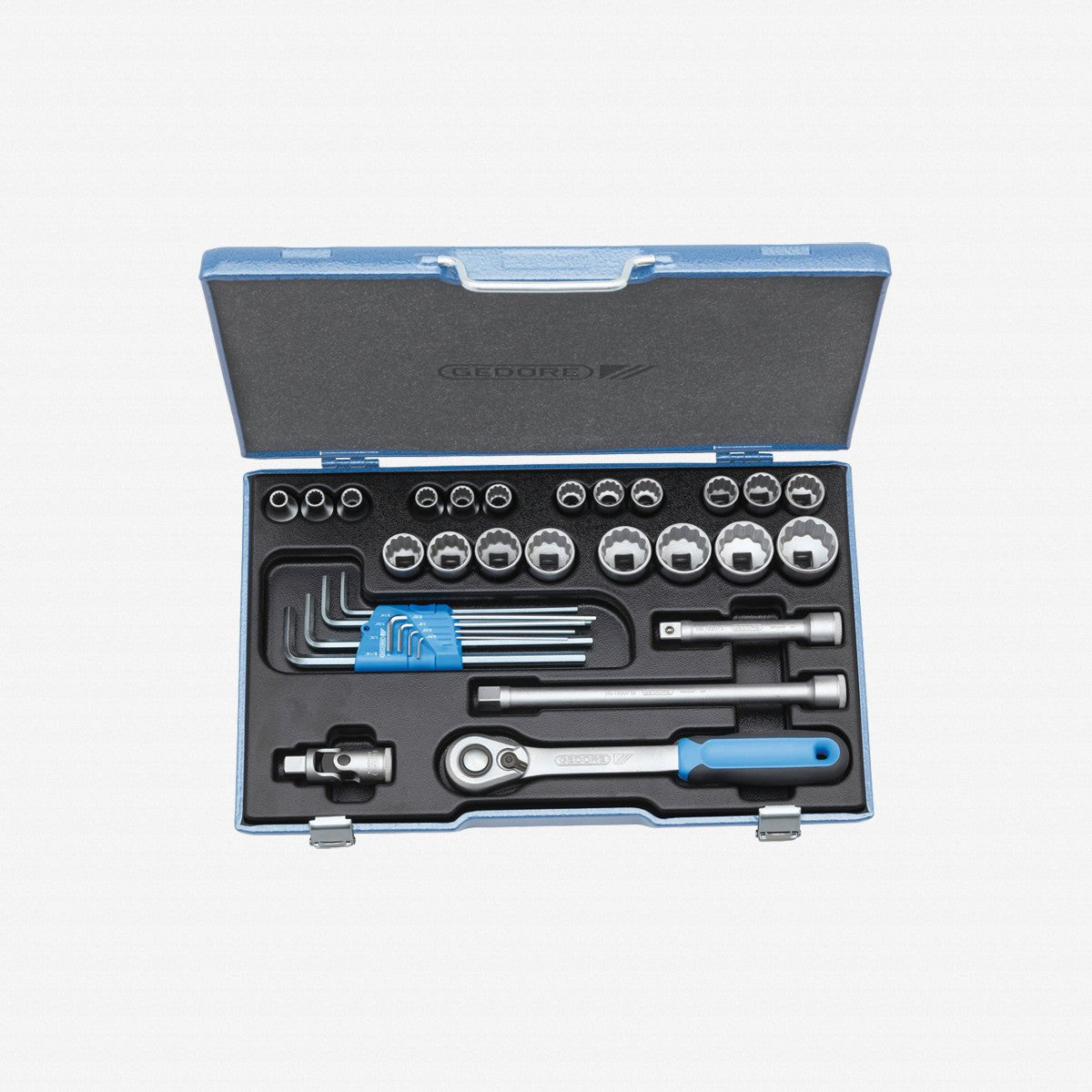 Gedore D 19 WAU-20 Socket set 1/2" 25 pcs UD 5/16-1.1/4" - GR2546027 - KC Tool