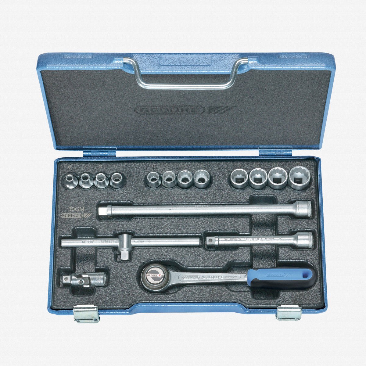 Gedore D 30 GMU-3 Socket set 3/8" 17 pcs UD 6-19 mm - GR6240200 - KC Tool