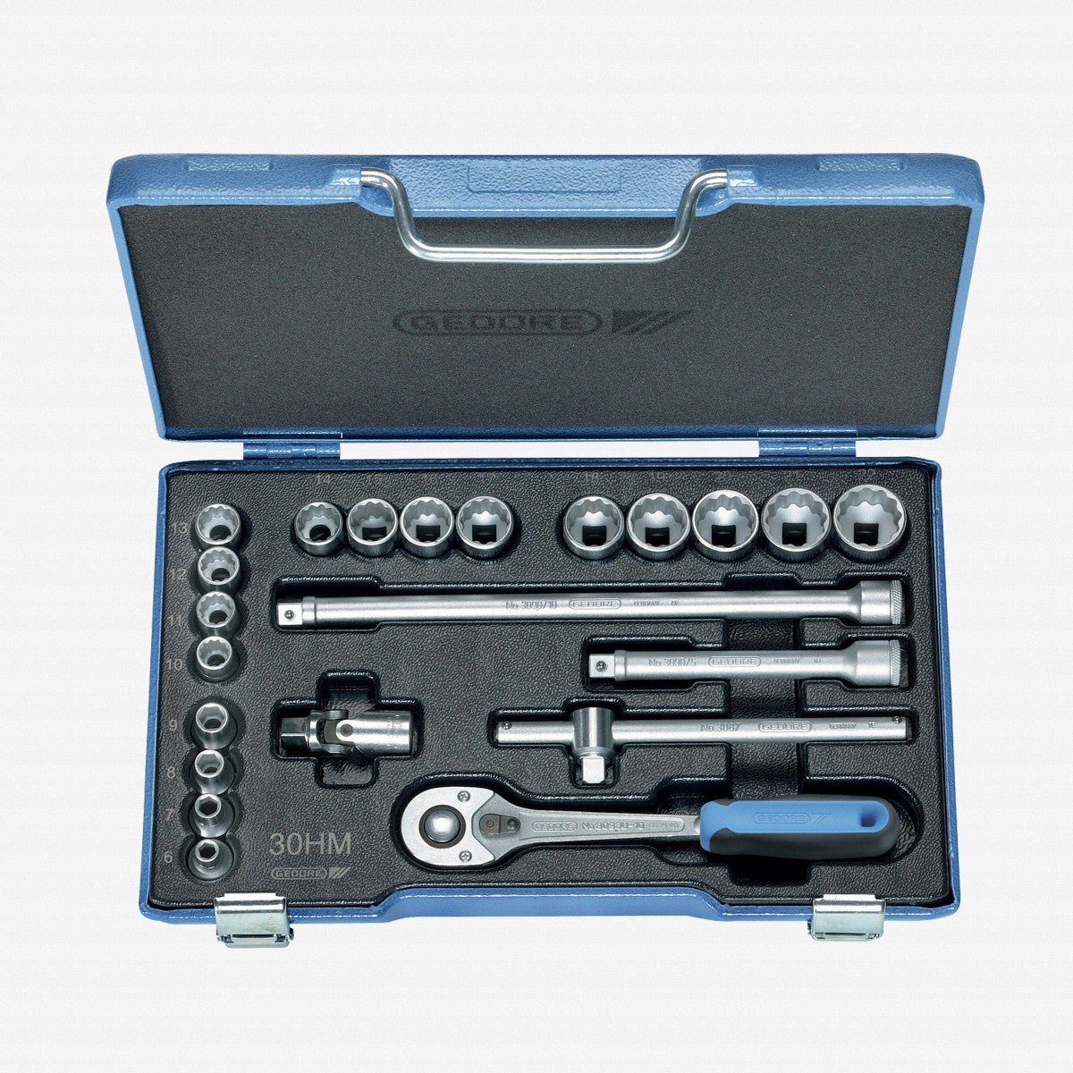 Gedore D 30 HMU-10 Socket set 3/8" 22 pcs UD 6-22 mm - GR6239700 - KC Tool