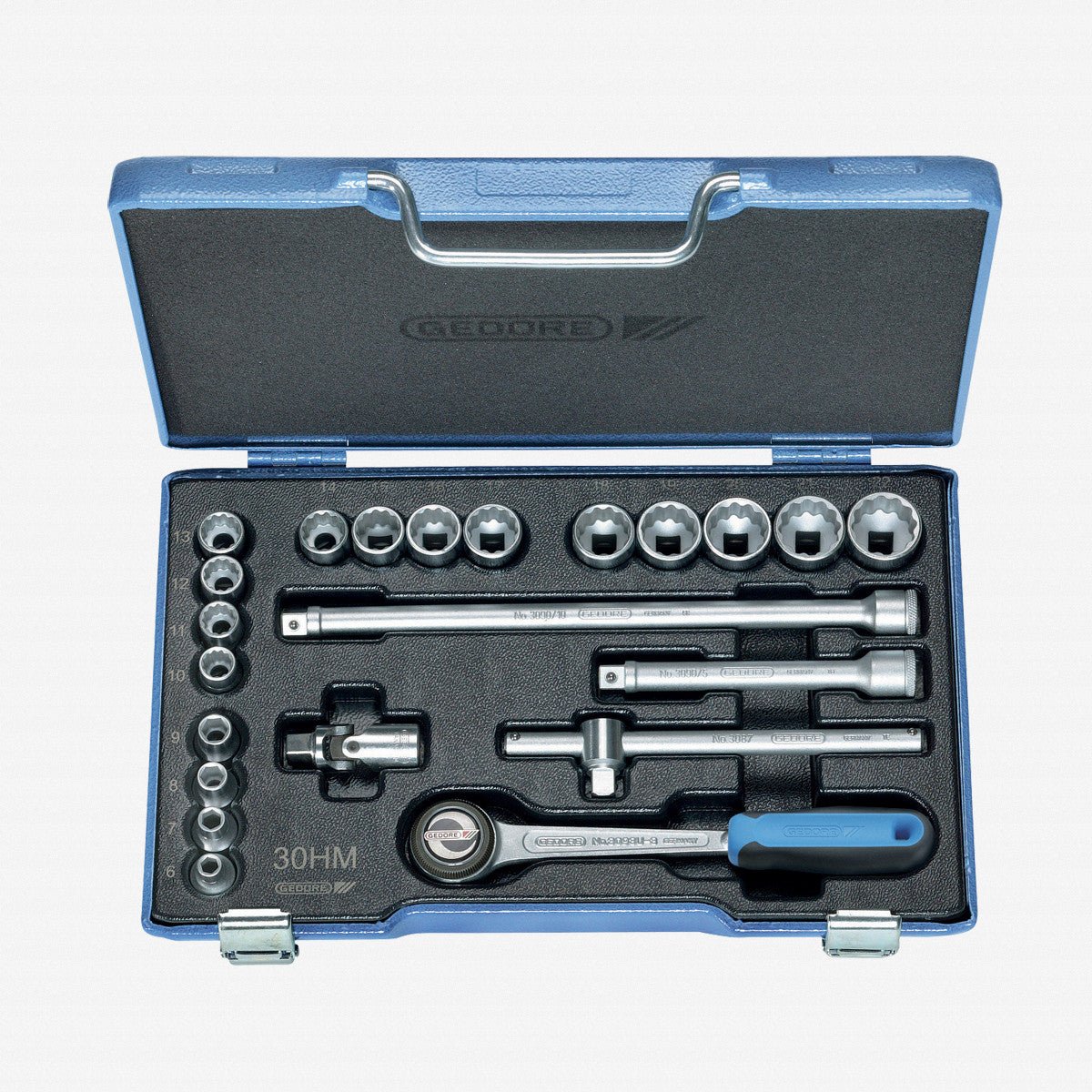 Gedore D 30 HMU-3 Socket set 3/8" 22 pcs UD 6-22 mm - GR6240470 - KC Tool