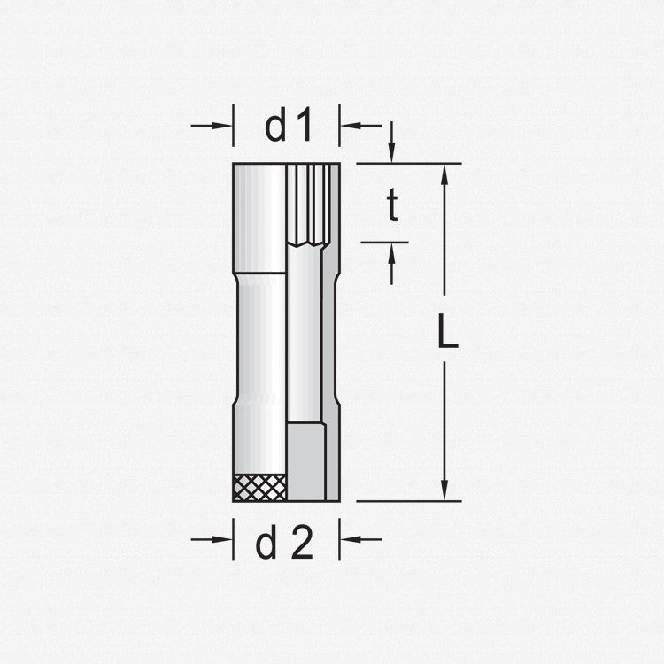 Gedore D 30 L 10 Socket 3/8", long 10 mm - GR6258330 - KC Tool