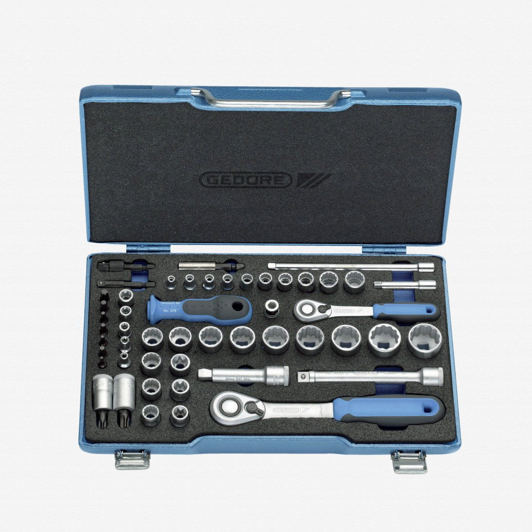 Gedore D 30 TX20 U - 20 Socket set 3/8" + 1/4, 50 pcs - GR2075695 - KC Tool