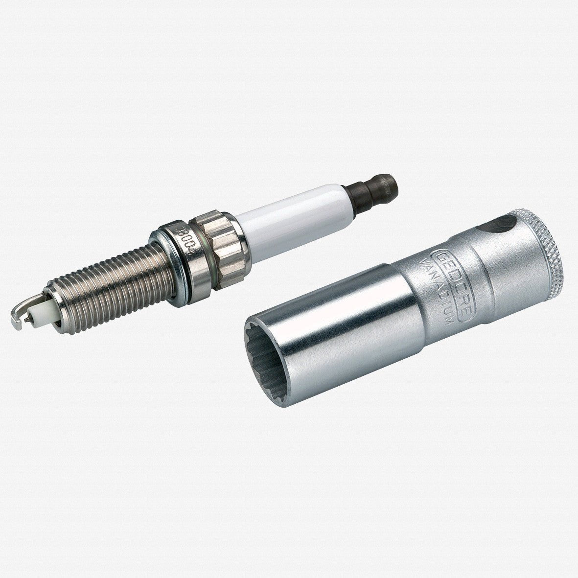 Gedore D 55 Spark plug socket with retention spring 14 mm 3/8" - GR1793586 - KC Tool