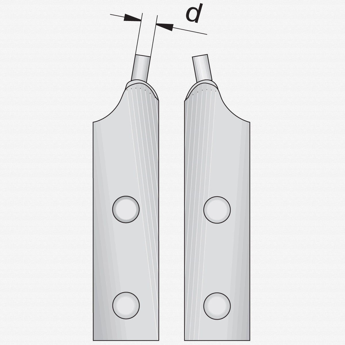 Gedore E-8000 J 5 Pair of spare tips, d 3.5 mm - GR5703700 - KC Tool