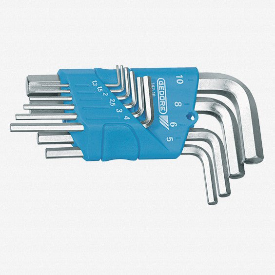 Gedore H 42 - 10 Hexagon Allen key set in holder 10 pcs 1.3 - 10 mm - GR1505408 - KC Tool