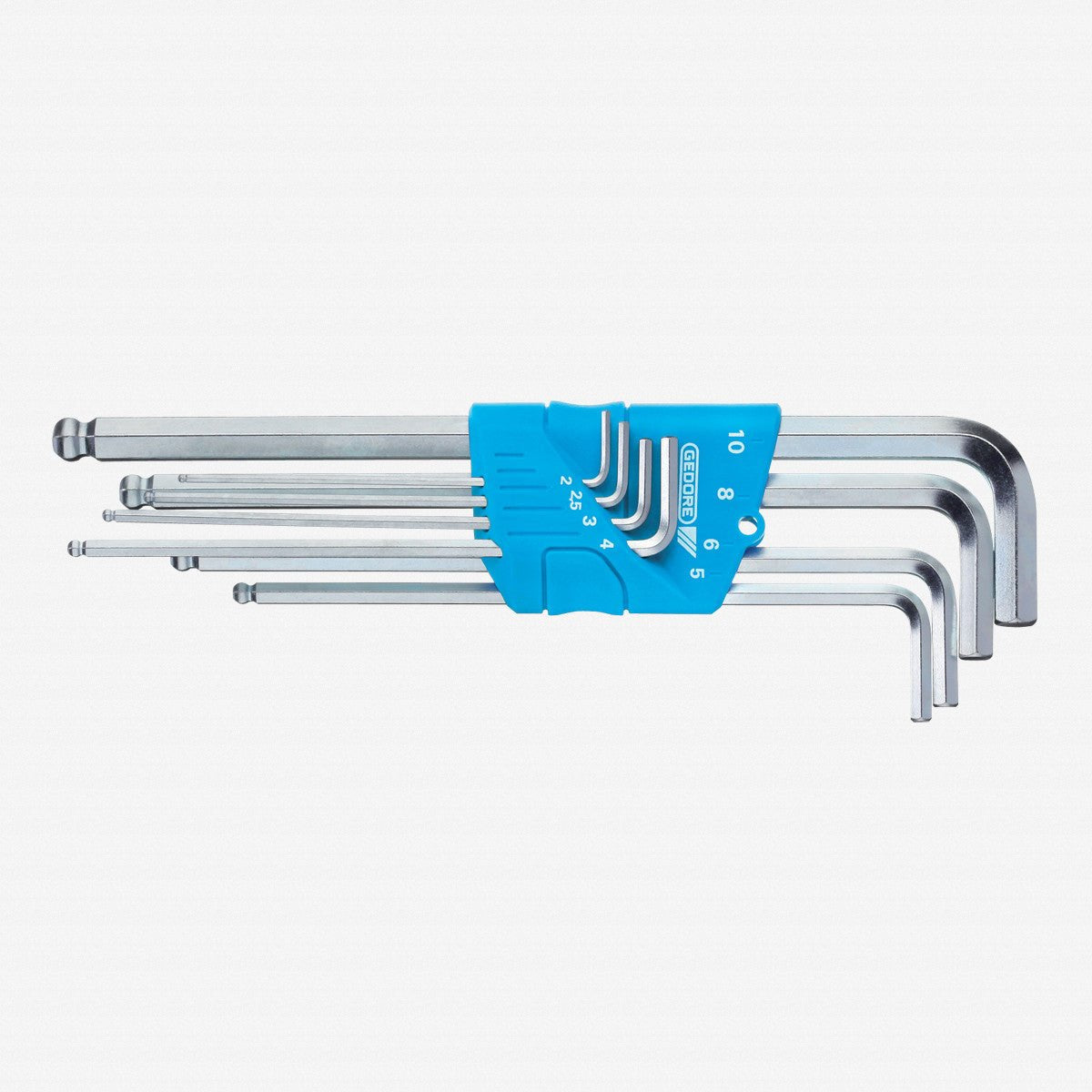 Gedore H 42 KEL-88 Hexagon Allen key set in holder 8 pcs 2-10 mm - GR1523988 - KC Tool