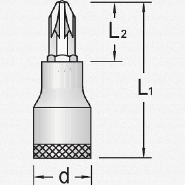 Gedore IKS 19 PZD 2 Screwdriver bit socket 1/2" PZ 2 - GR6156680 - KC Tool