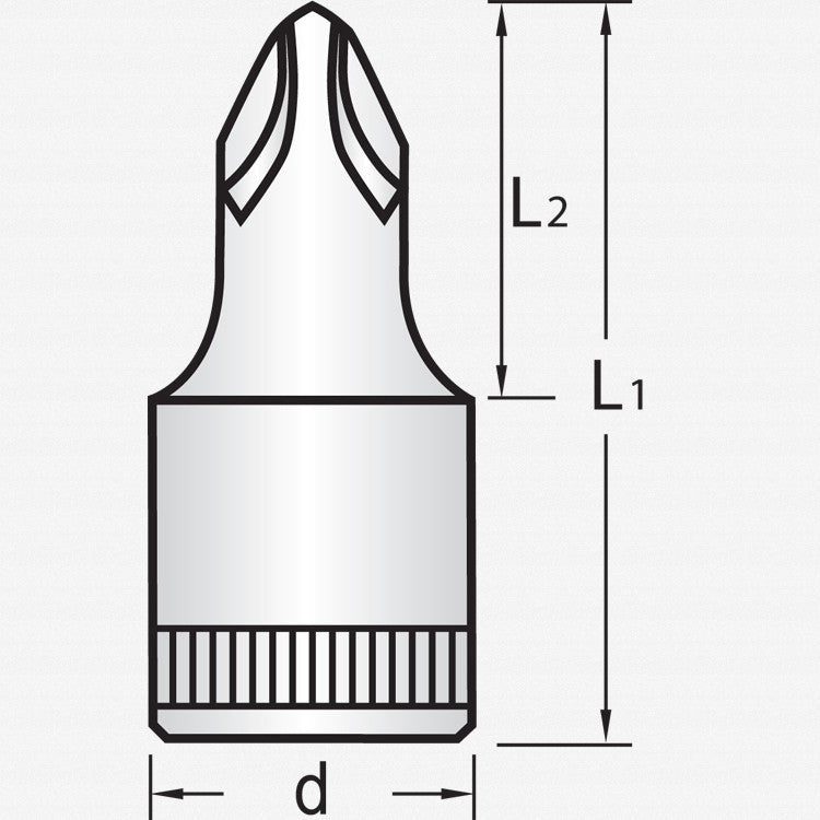 Gedore IKS 20 1 Screwdriver bit socket 1/4" PH 1 - GR6174580 - KC Tool